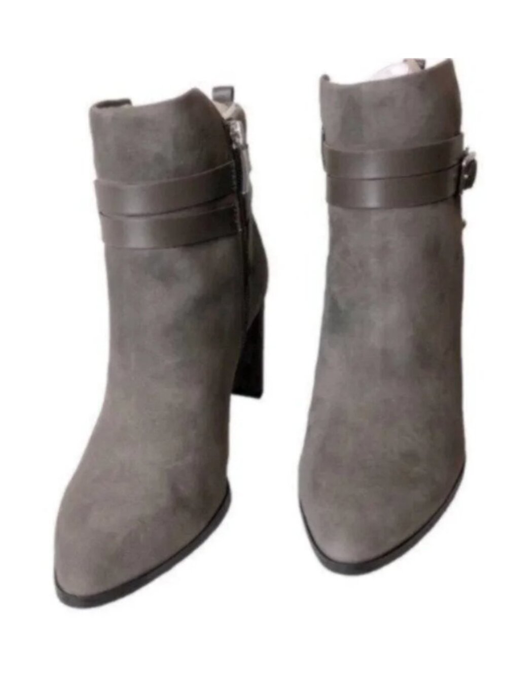 NEW Essex Lane Taupe Suede Booties 8